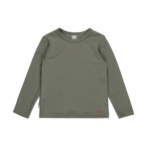Children’s Merino Wool Top – Khaki / Green