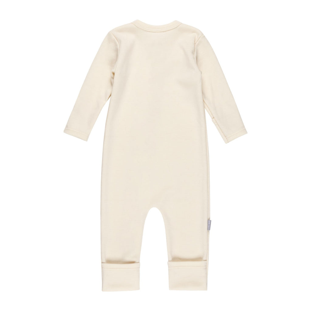 Merino Wool Baby Overall – White