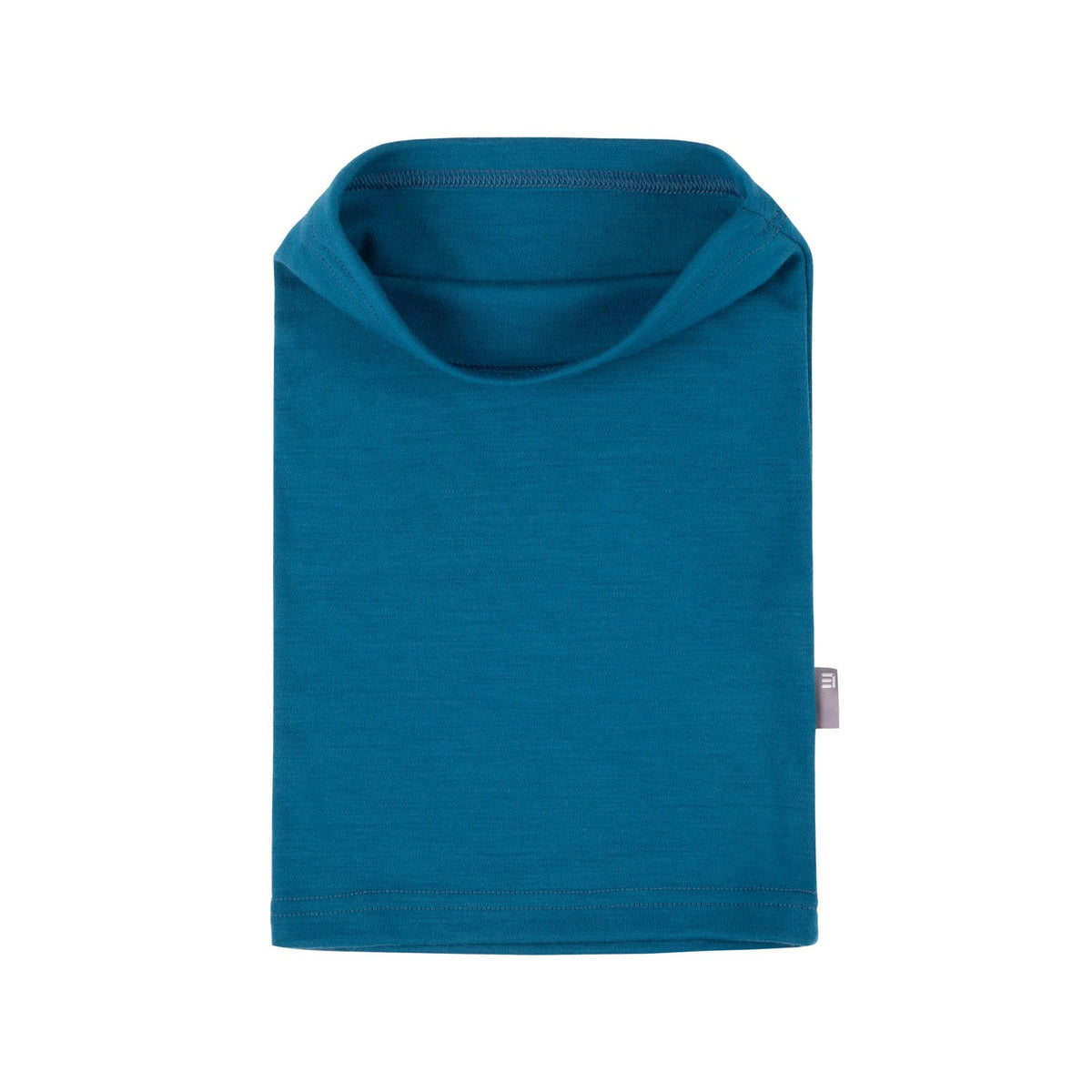 Teal Blue Single-Layer Merino Wool Tube Scarf