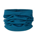 Teal Blue Single-Layer Merino Wool Tube Scarf