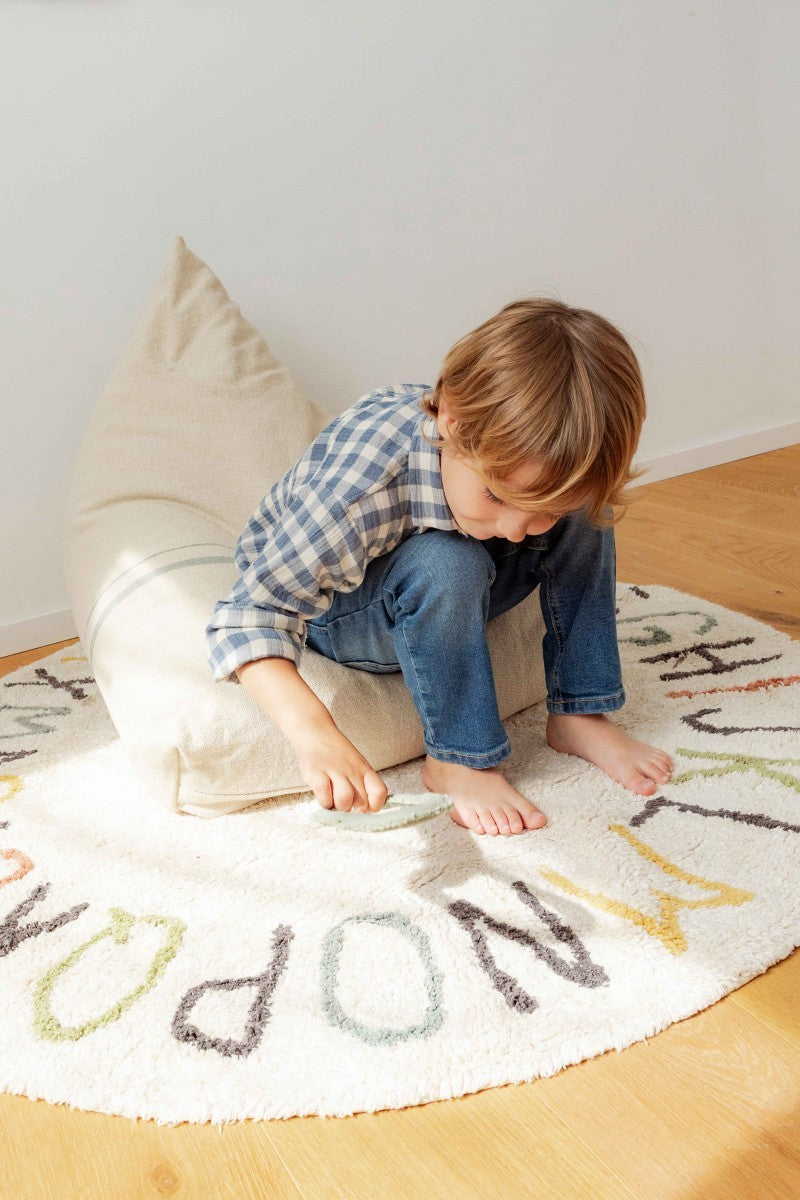 Washable Rug ABC color and letters, 120 cm