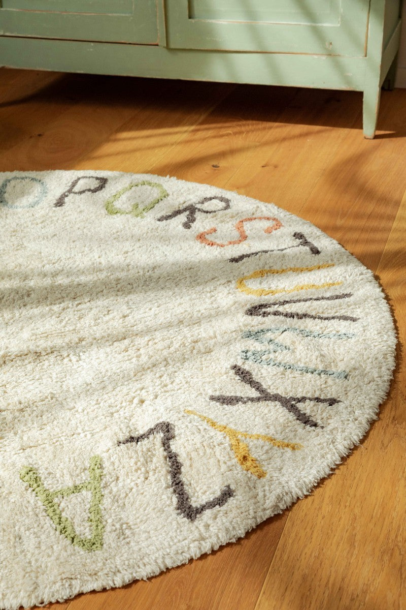 Washable Rug ABC color and letters, 120 cm