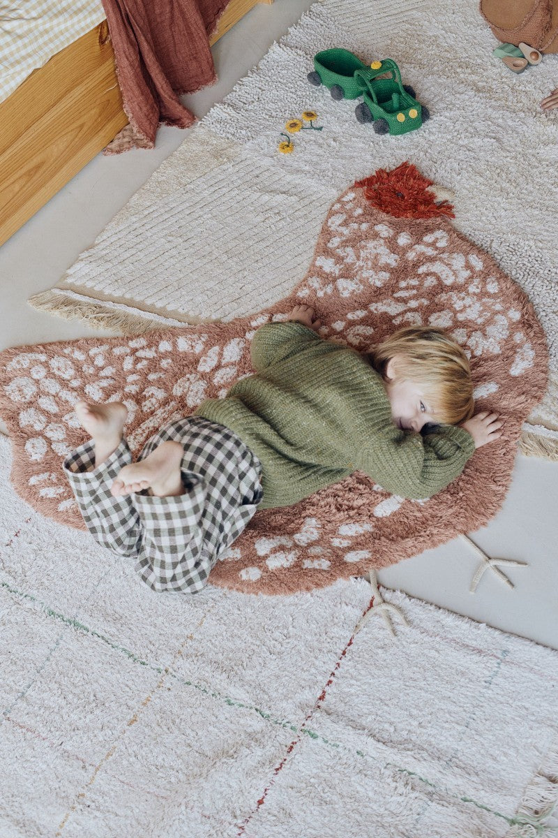 Washable Rug Chicken, 110 x 100 cm