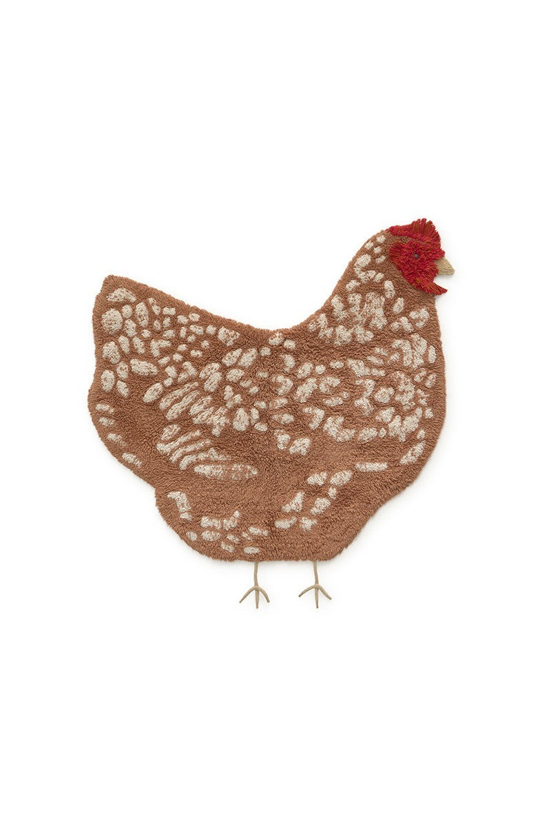 Washable Rug Chicken, 110 x 100 cm